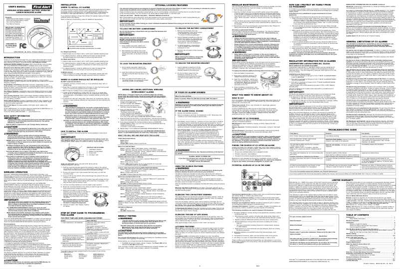 Image de la première page du manuel de l'appareil CO511B