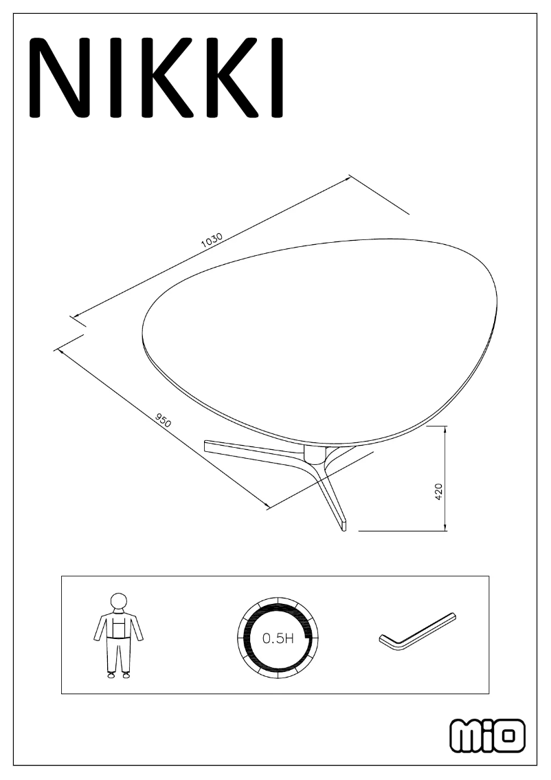 Page 1 de la notice Manuel utilisateur Mio Nikki