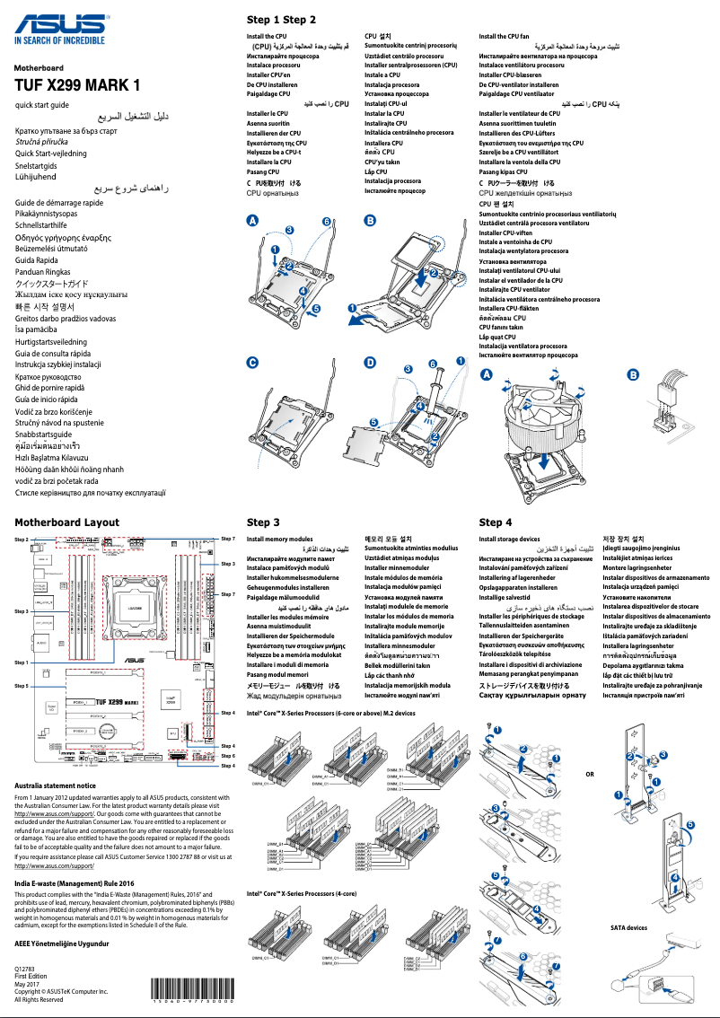 Image de la première page du manuel de l'appareil TUF X299 MARK 1