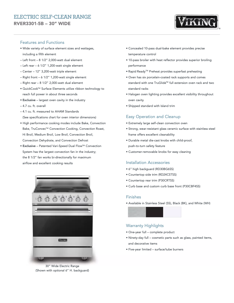 Imagen de la primera página del manual del dispositivo RVER33015BWH