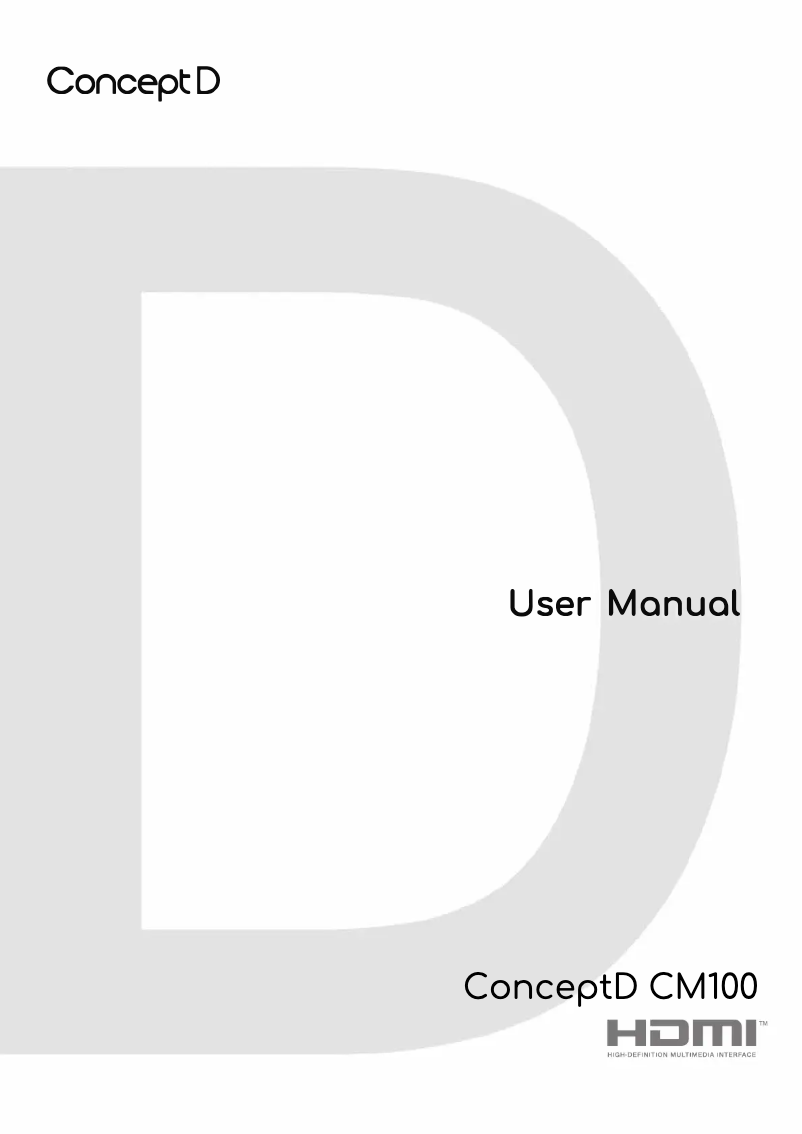 Página 1 del manual Manual de usuario Acer ConceptD CM100-51A
