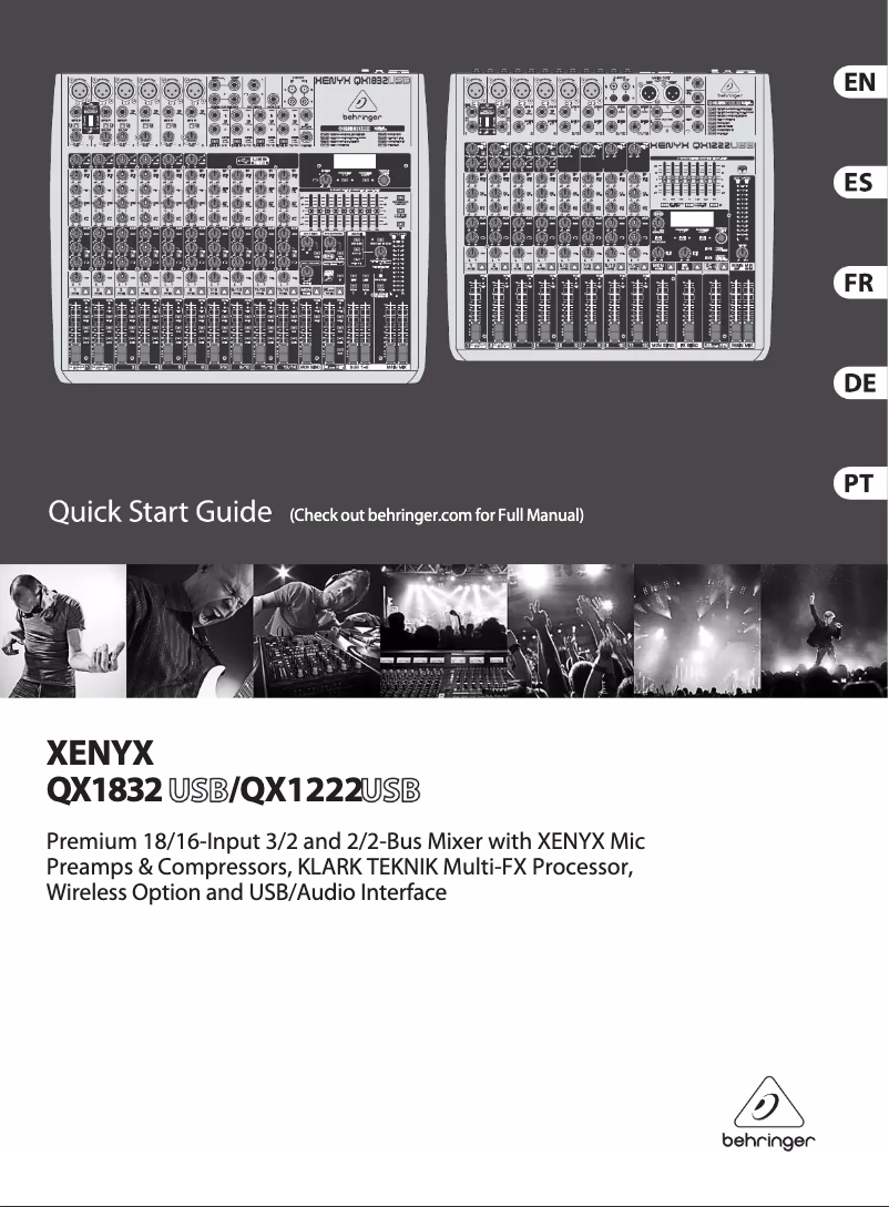 Page n°1 - Manuel utilisateur Behringer XENYX QX1832USB