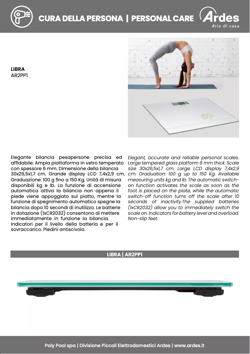 Imagen de la primera página del manual del dispositivo AR2PP1