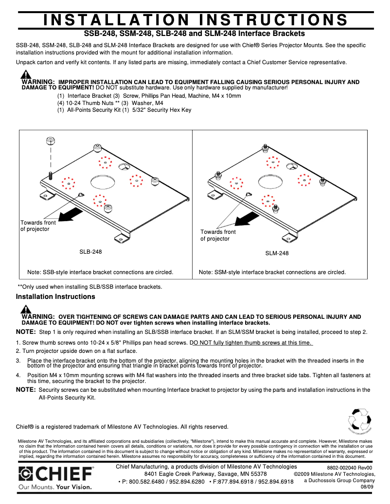 Image de la première page du manuel de l'appareil SLM248