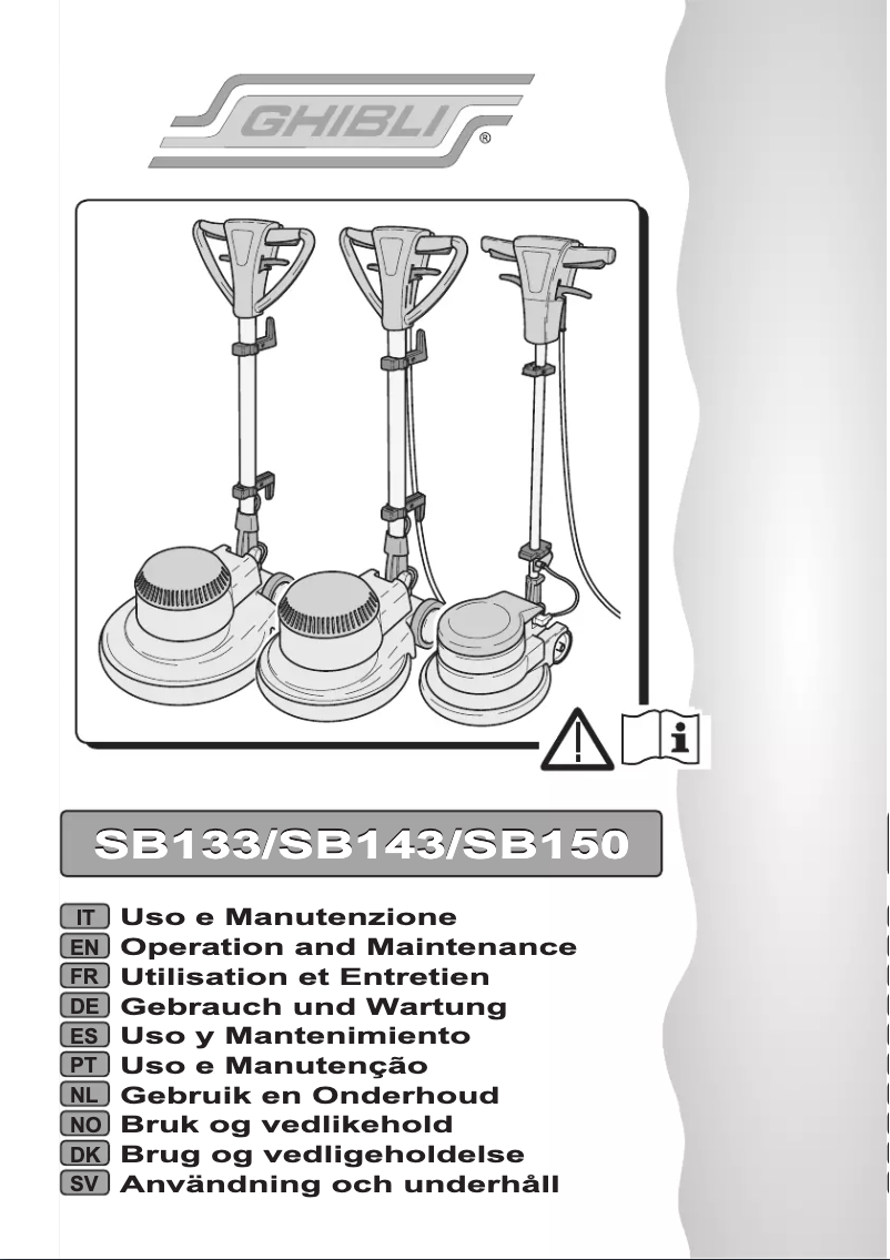 Page n°1 - Manuel utilisateur Ghibli SB143