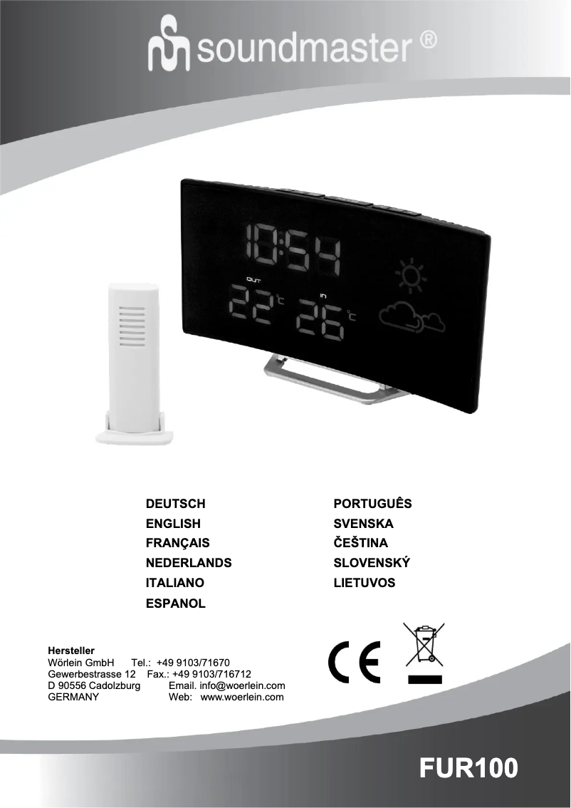 Página 1 del manual Manual de usuario Soundmaster FUR100