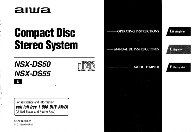Page n°1 - Manuel utilisateur Aiwa NSX-DS55