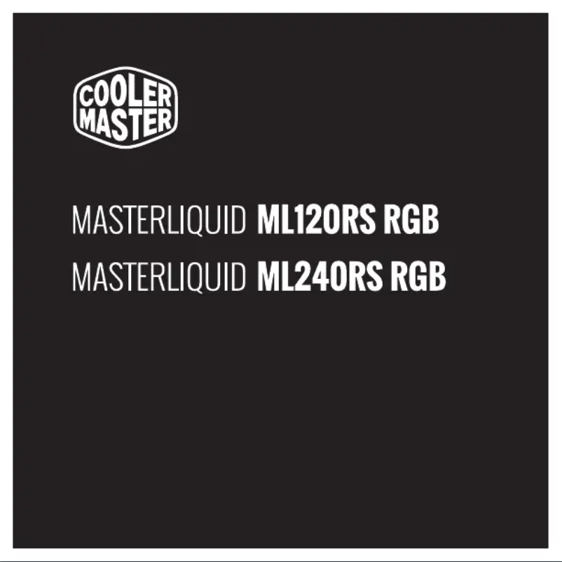 Page 1 de la notice Manuel utilisateur Cooler Master MasterLiquid ML240RS RGB