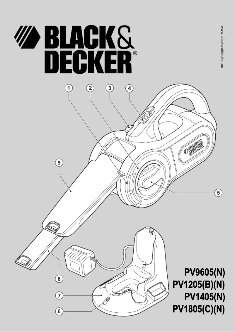 Page n°1 - Manuel utilisateur Black & Decker PV9605N