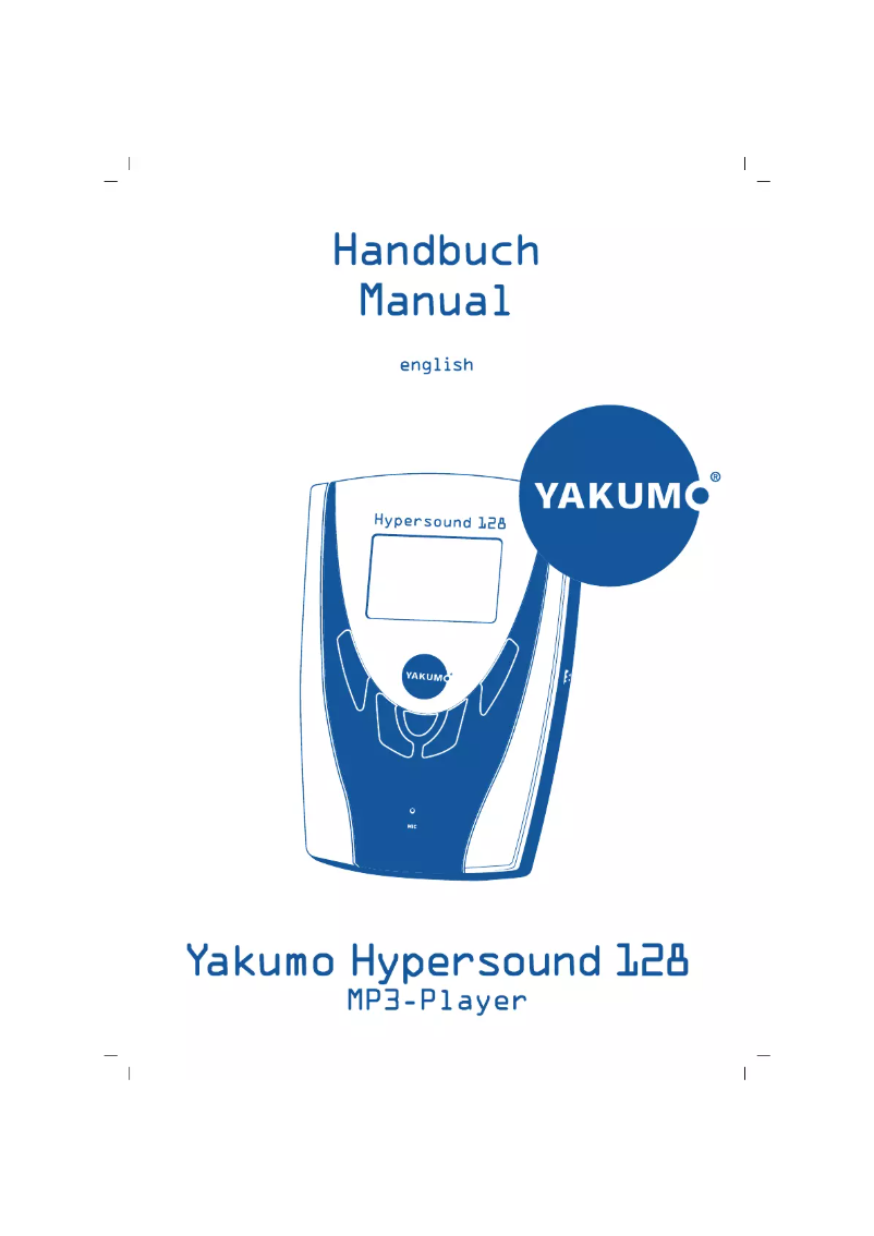Page 1 de la notice Manuel utilisateur Yakumo Hypersound 128