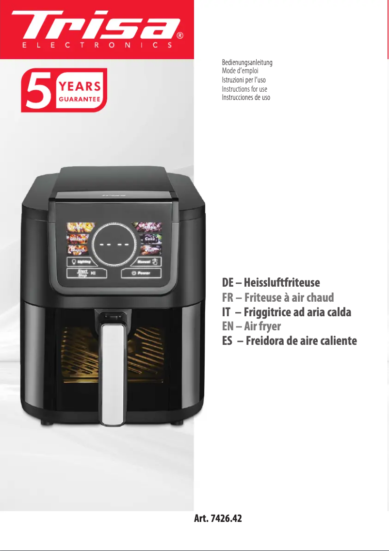 Page 1 de la notice Manuel utilisateur Trisa AI Fry Pro 7426.42