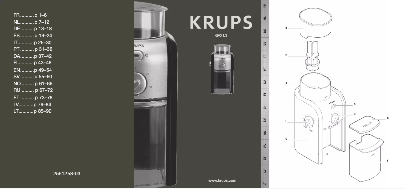 Page n°1 - Manuel utilisateur Krups Expert GVX242