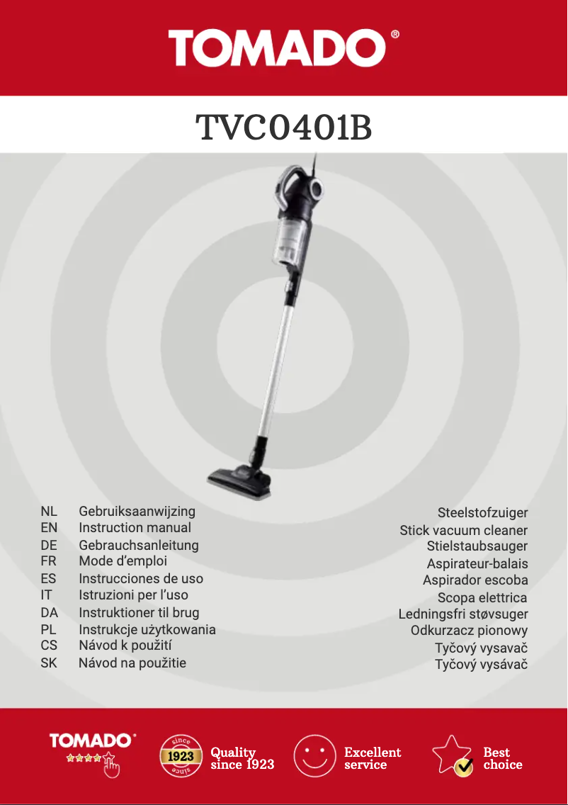 Image de la première page du manuel de l'appareil TVC0401B