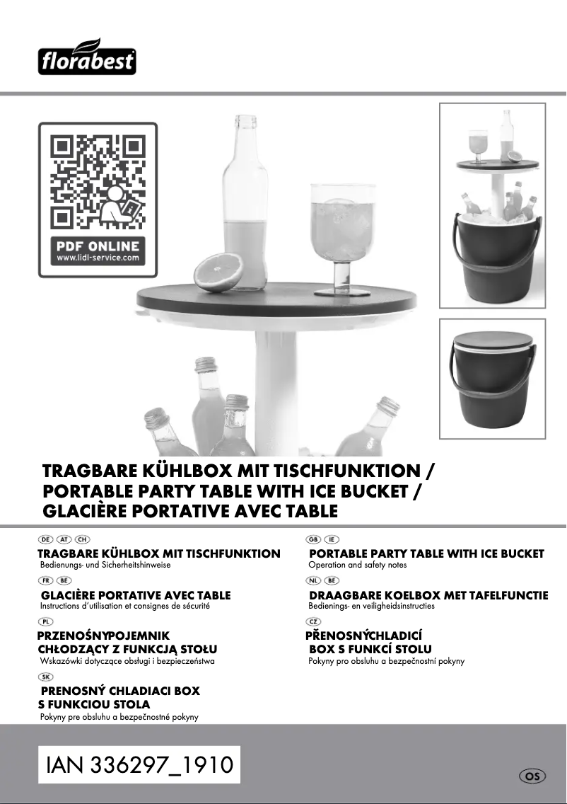 Page 1 de la notice Manuel utilisateur Florabest IAN 336297