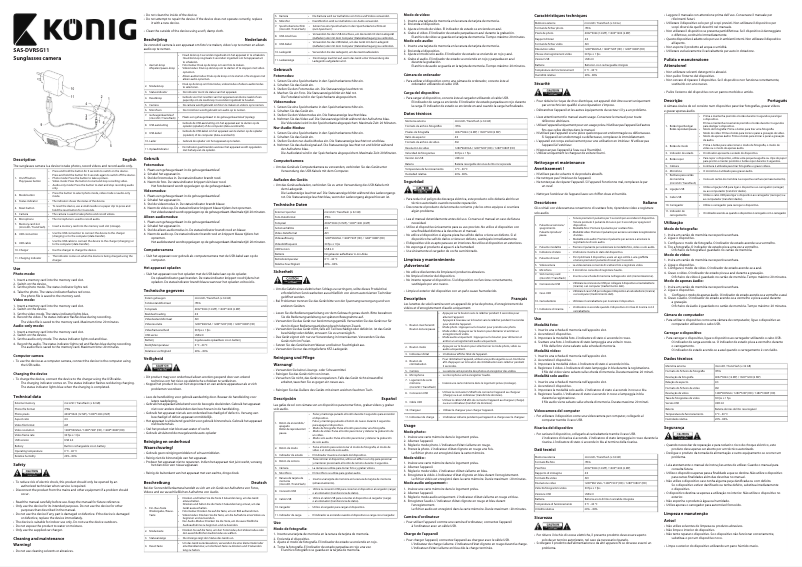 Page 1 de la notice Manuel utilisateur Konig SAS-DVRSG11