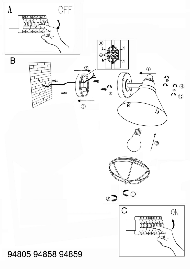 Page 1 de la notice Manuel utilisateur Eglo Vintage Barrosela