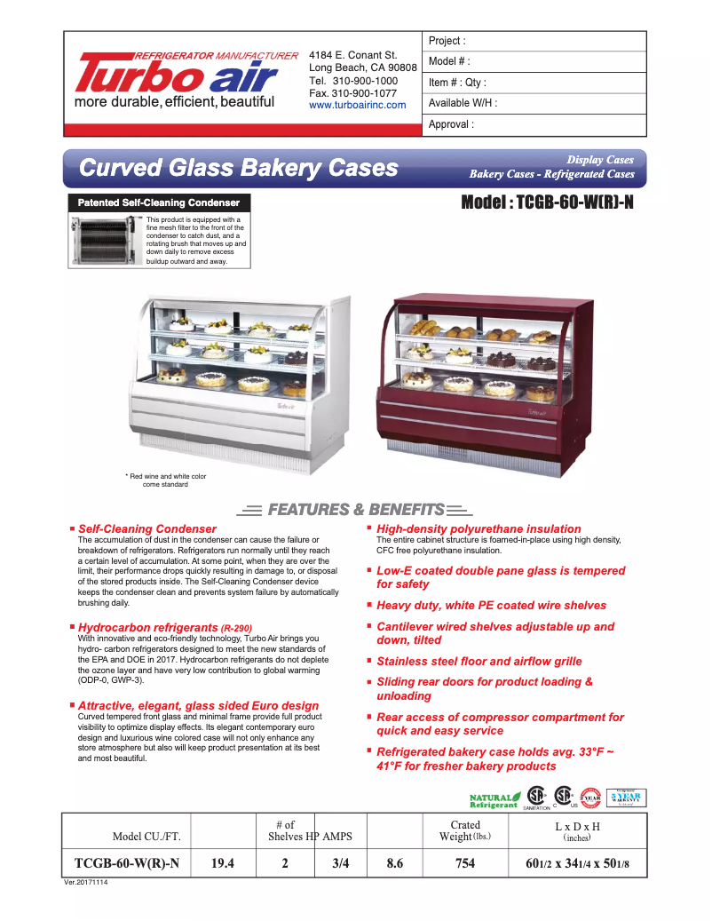 Image de la première page du manuel de l'appareil TCGB-60-2