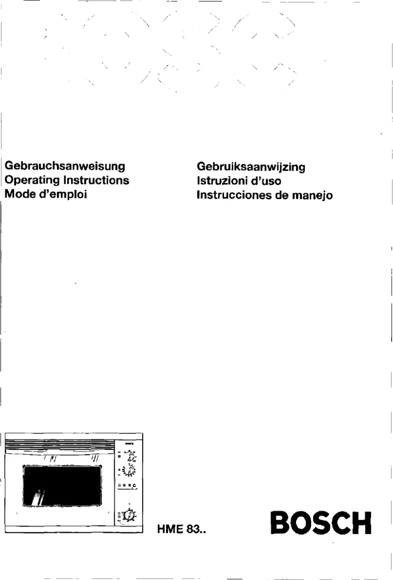 Page 1 de la notice Manuel utilisateur Bosch Gourmet 8350