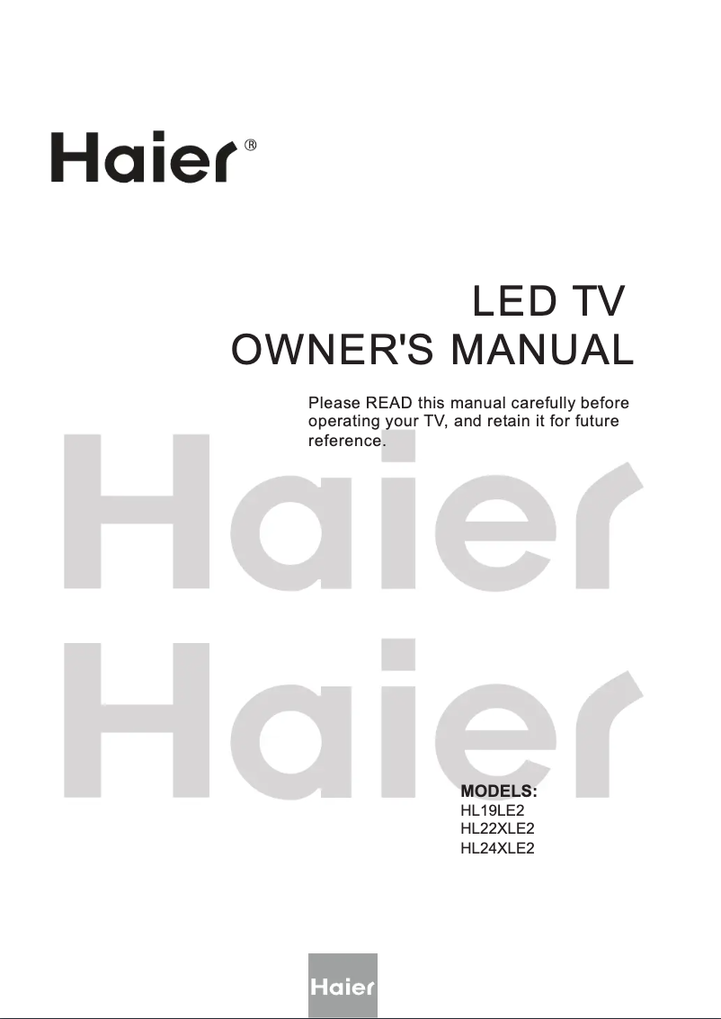 Image de la première page du manuel de l'appareil HL22XLE2