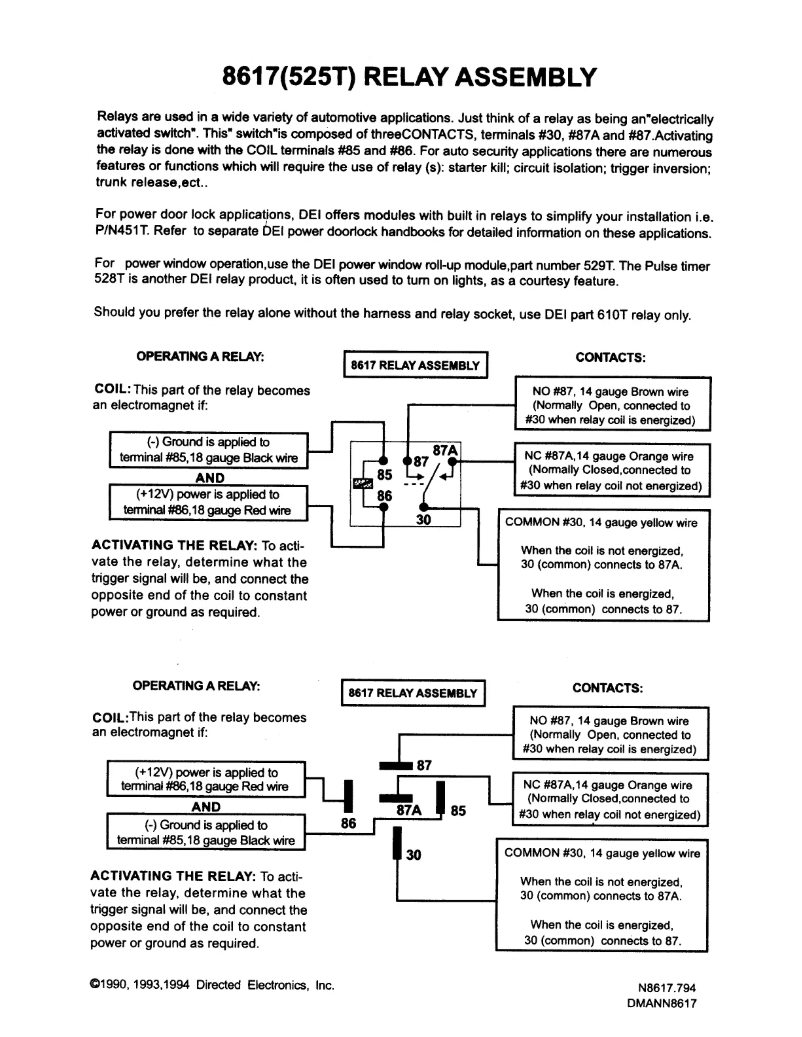 Page n°1 - Manuel utilisateur Viper XpressKit 8617 Relay