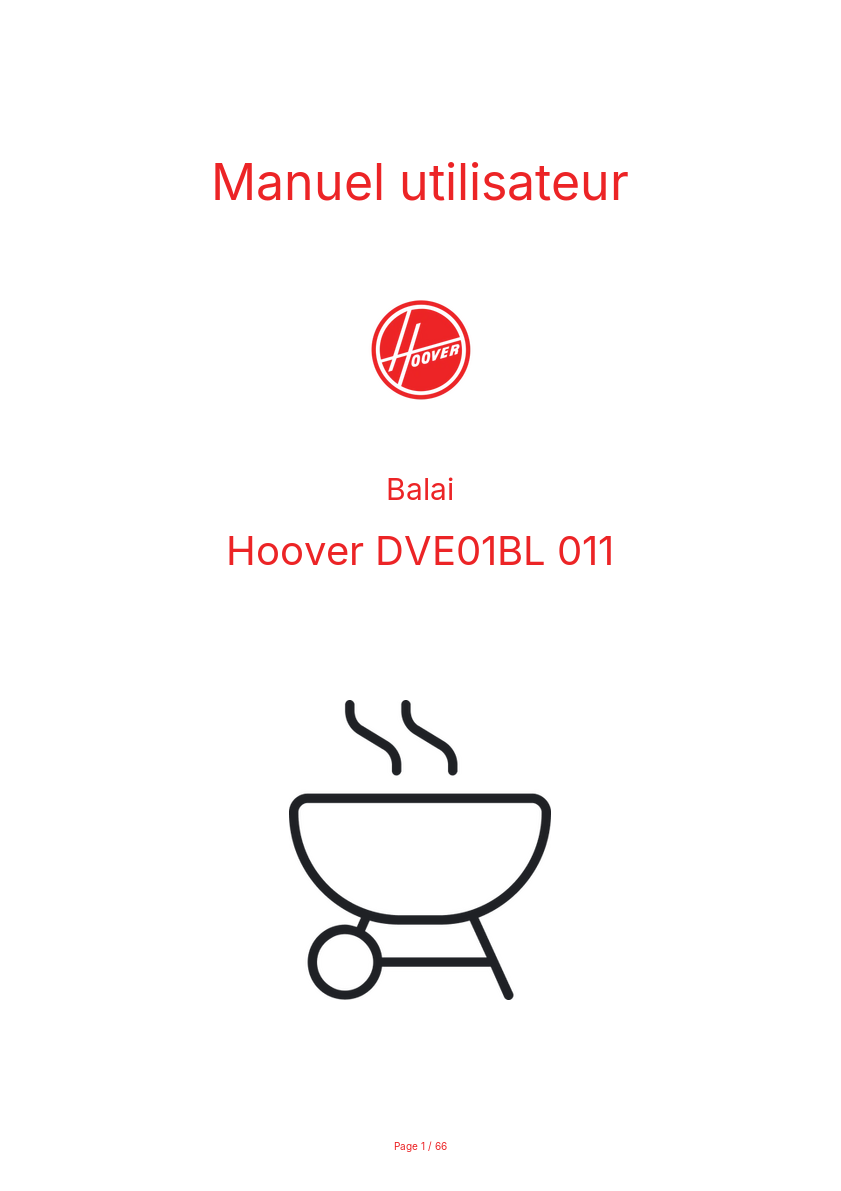 Image de la première page du manuel de l'appareil DVE01BL 011