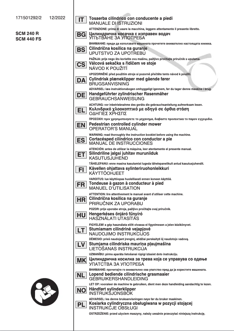 Page 1 de la notice Manuel utilisateur Stiga SCM 240 R