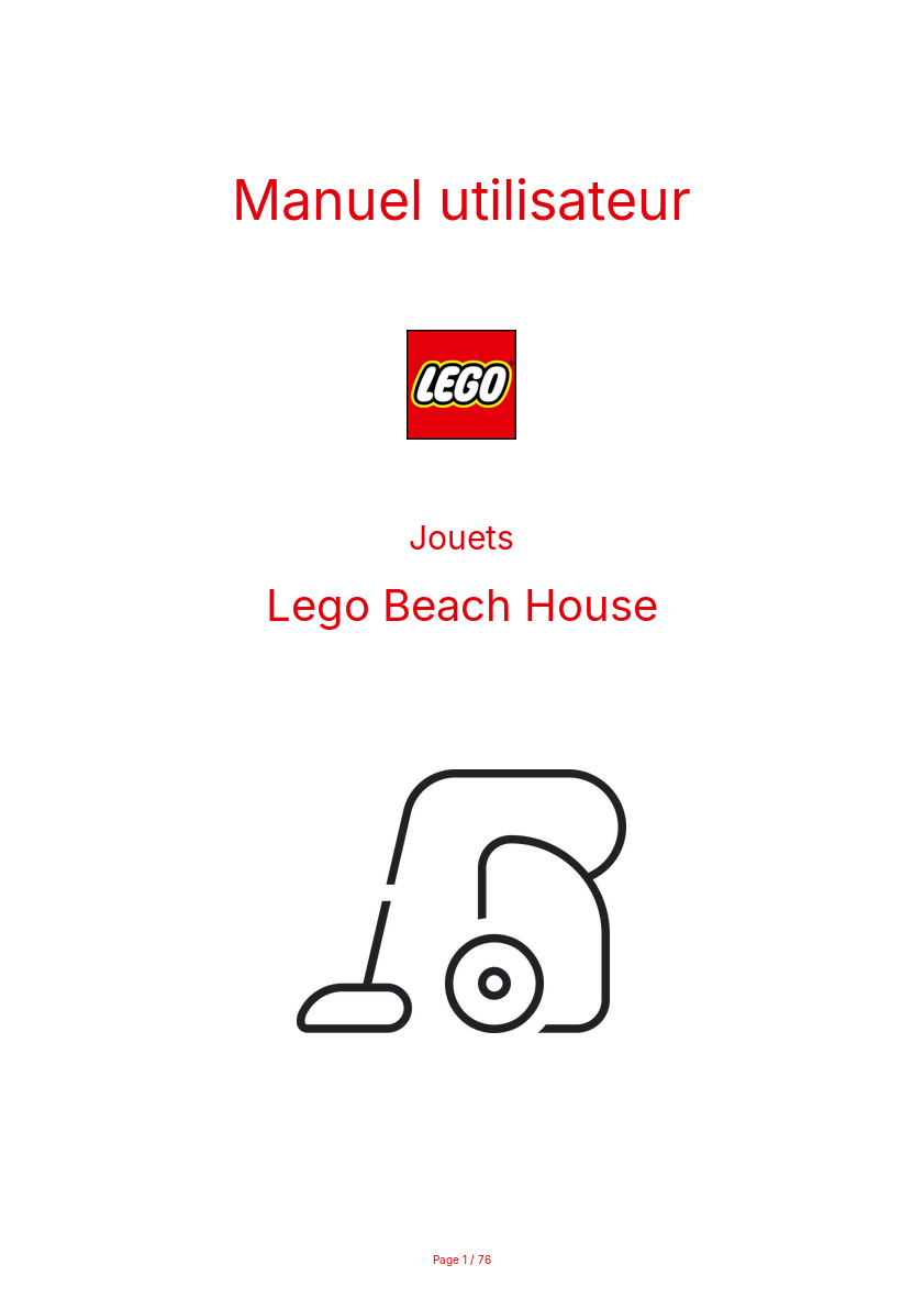 Page n°1 - Manuel utilisateur Lego Beach House
