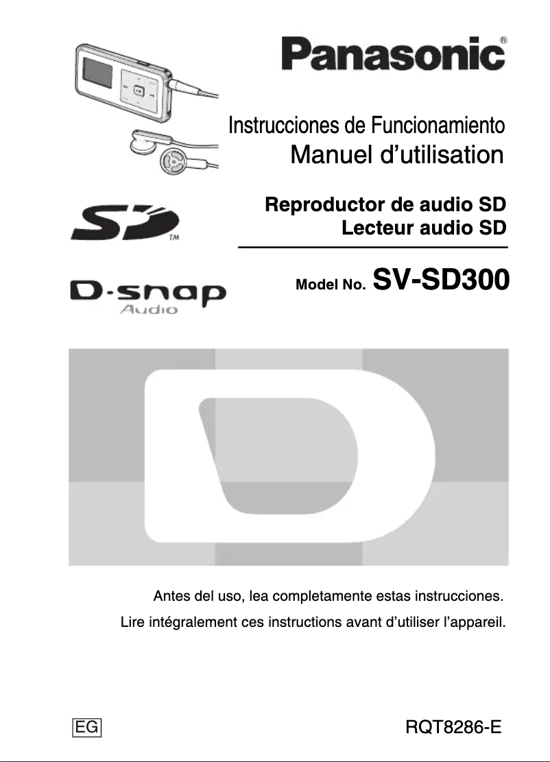 Image de la première page du manuel de l'appareil D-Snap SV-SD300