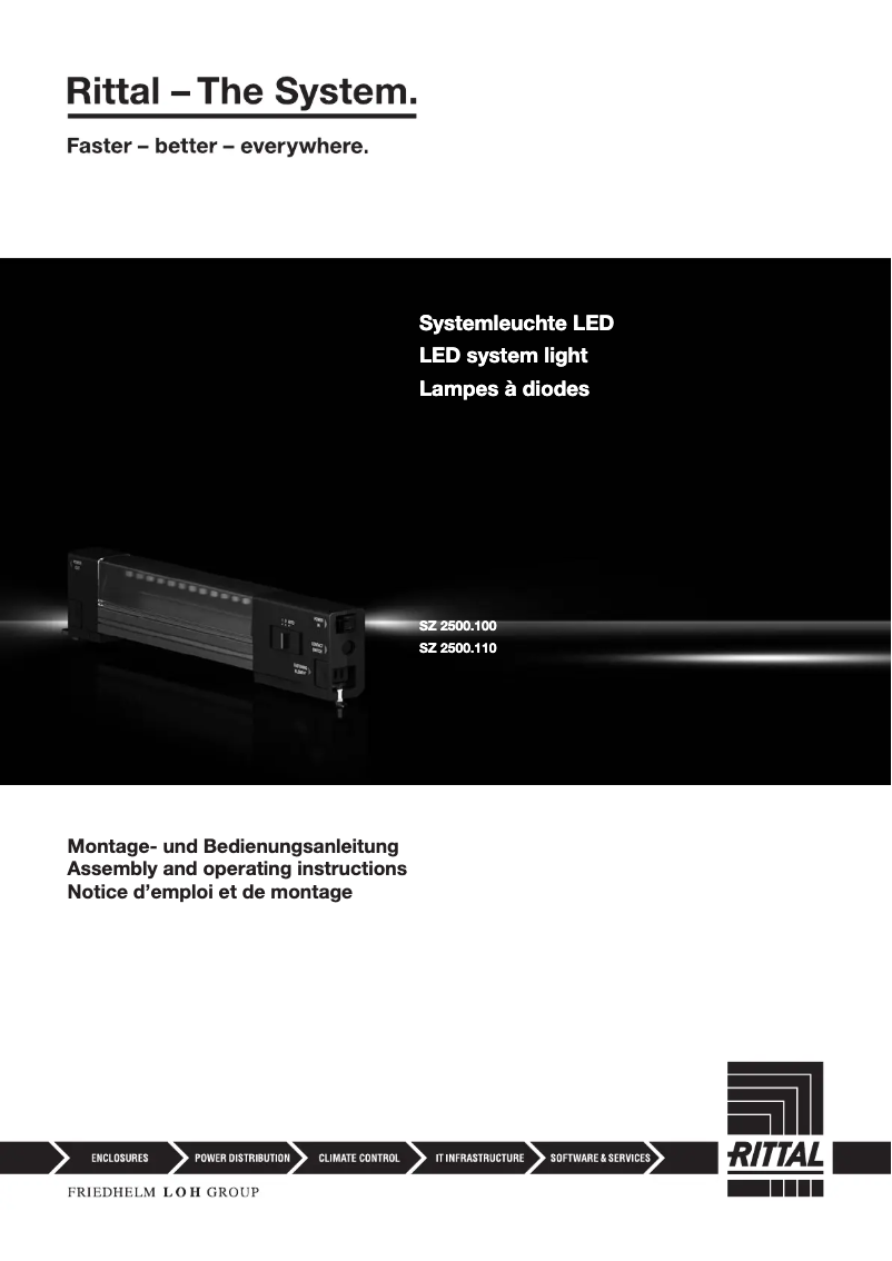 Page n°1 - Manuel utilisateur Rittal SZ 2500.110