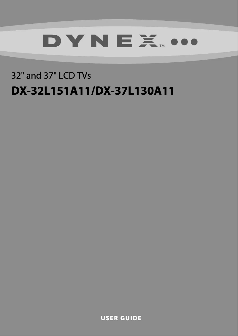 Page 1 de la notice Manuel utilisateur Dynex DX-37L130A11