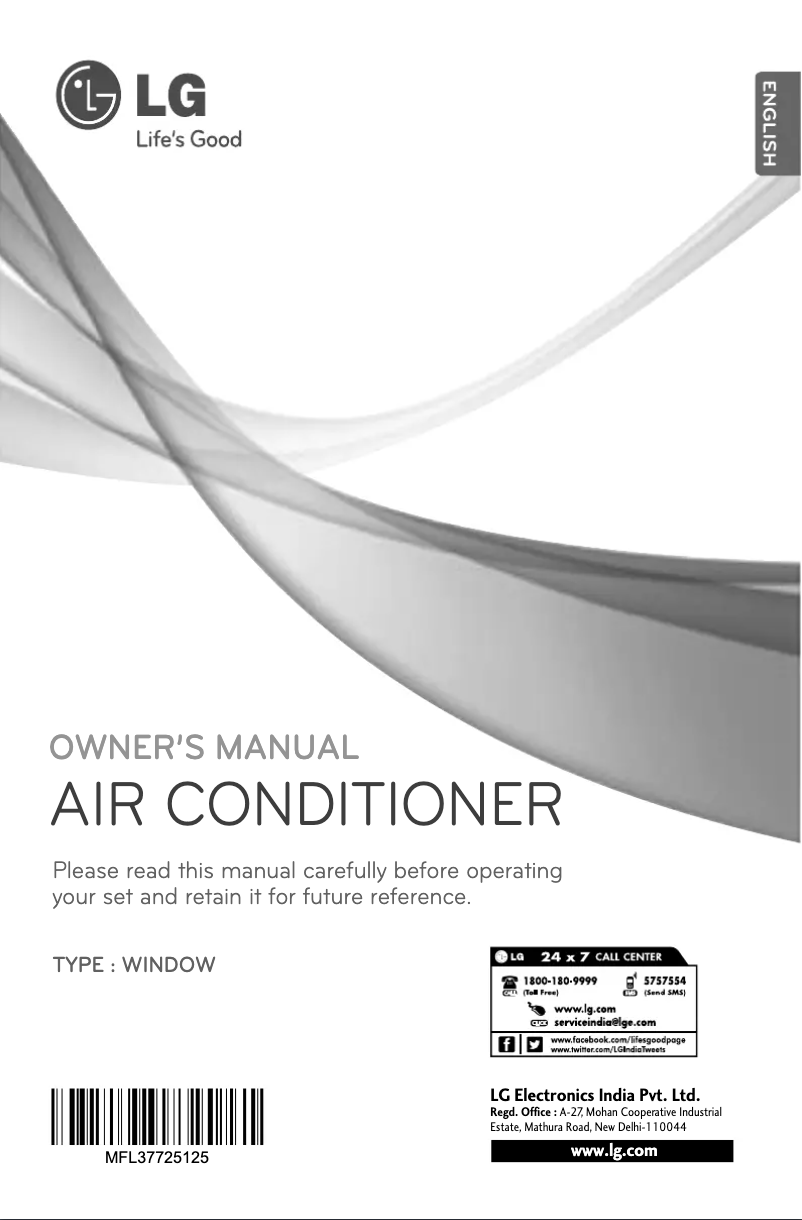 First page image of the manual for LWA2CP1F