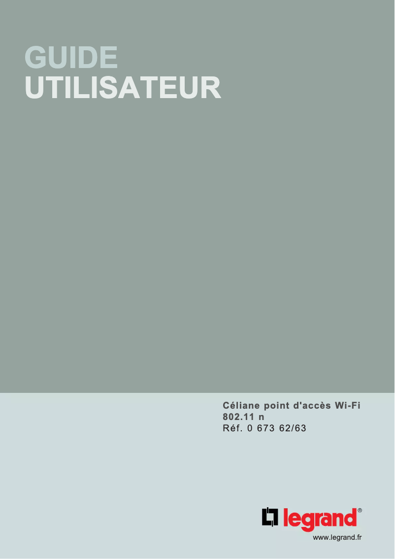 Image de la première page du manuel de l'appareil 067363