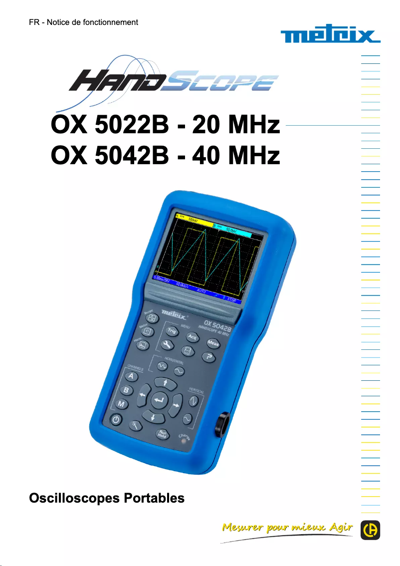 Page n°1 - Manuel utilisateur Metrix OX 5022B
