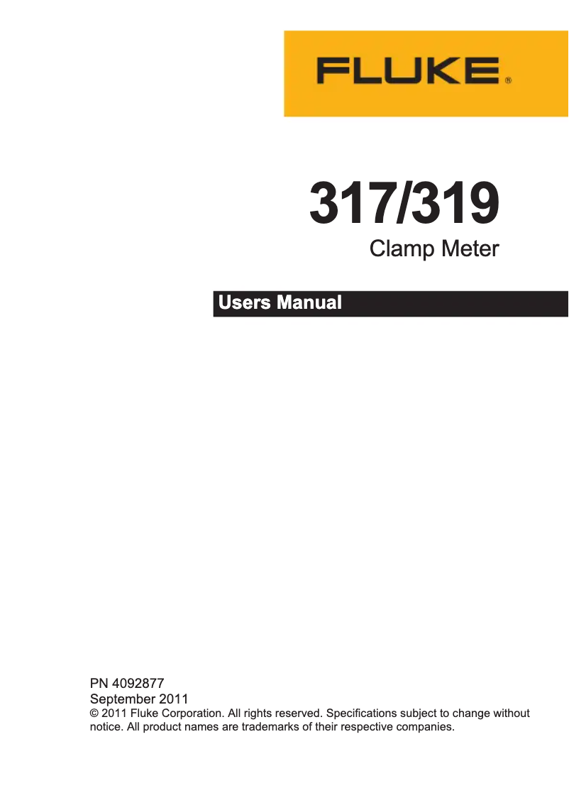 Image de la première page du manuel de l'appareil 317