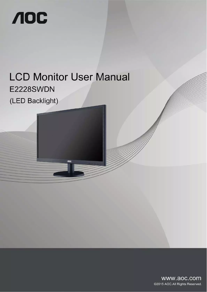 Page 1 de la notice Manuel utilisateur AOC E2228SWDN