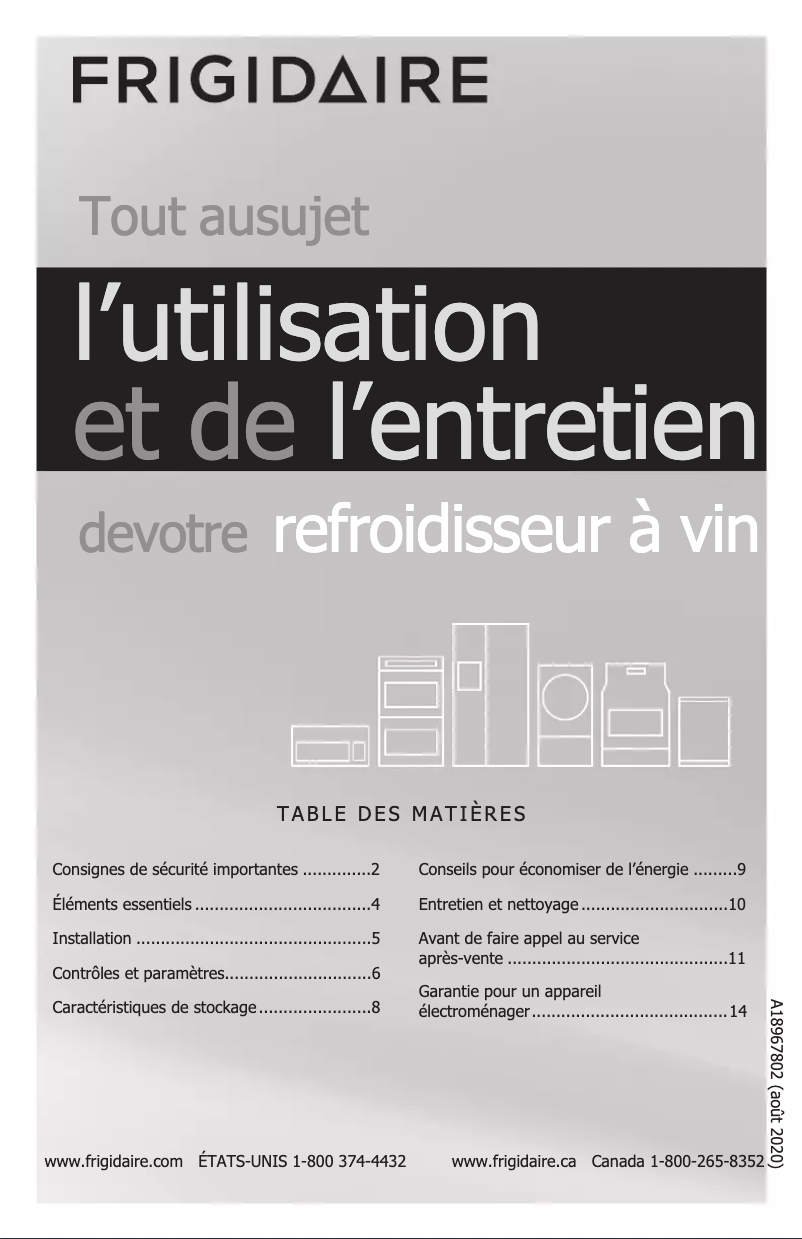 Página 1 del manual Manual de usuario Frigidaire FRWW3433AV