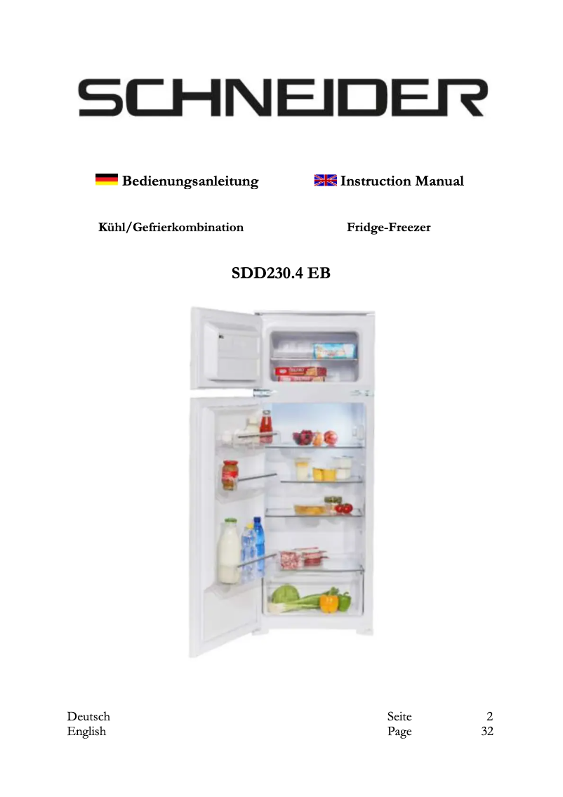 Image de la première page du manuel de l'appareil SDD230.4 EB