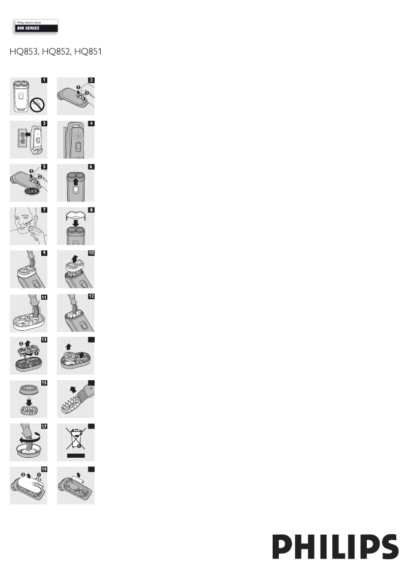Page 1 de la notice Manuel utilisateur Philips 800 Series HQ853
