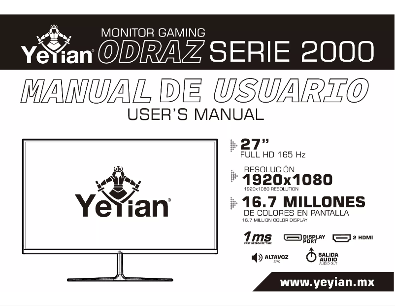 Page n°1 - Manuel utilisateur Yeyian Odraz Serie 2000