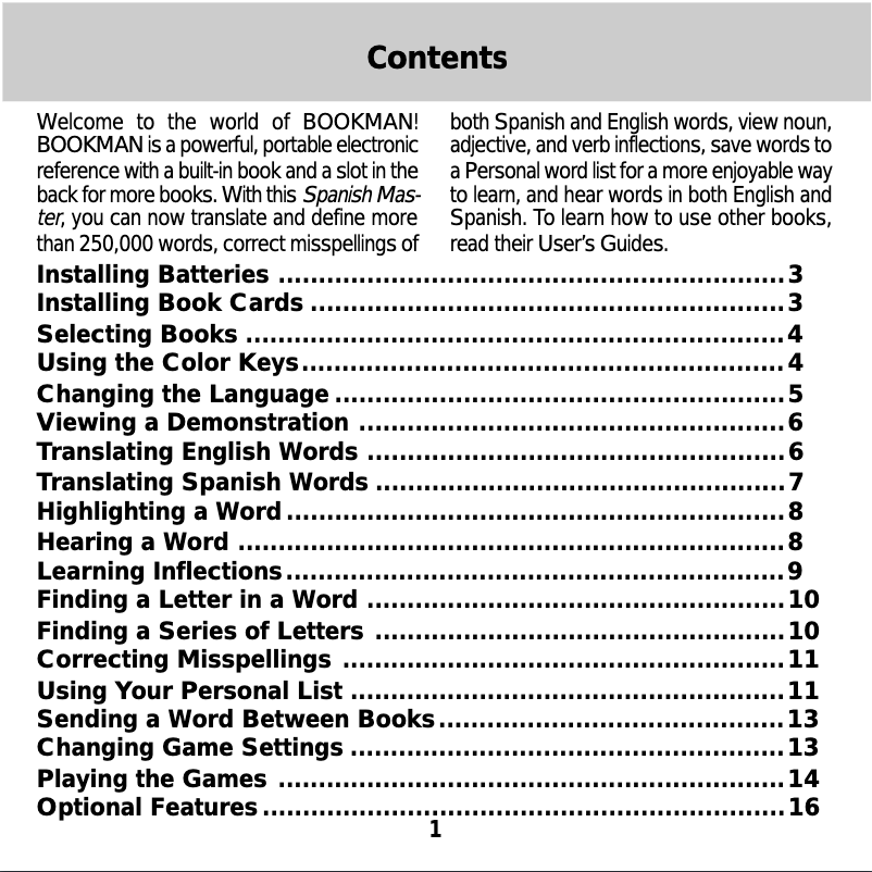 Page n°1 - Manuel utilisateur Franklin BES-840R