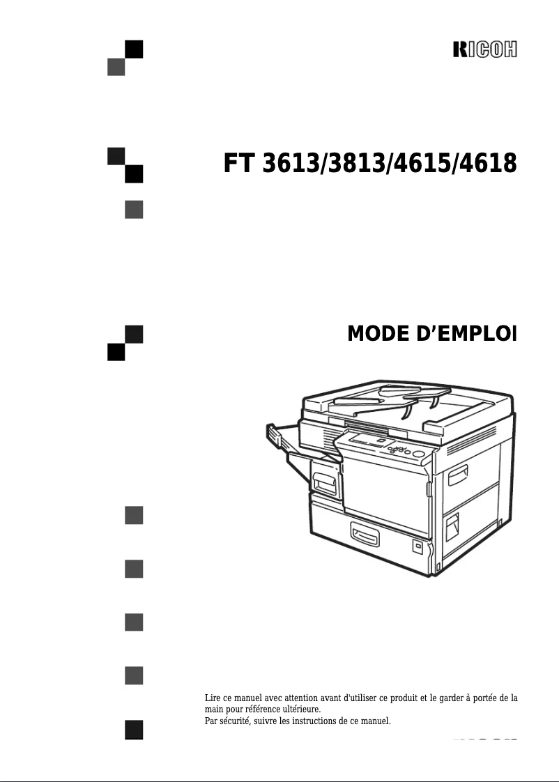Page n°1 - Manuel utilisateur Ricoh FT 4618