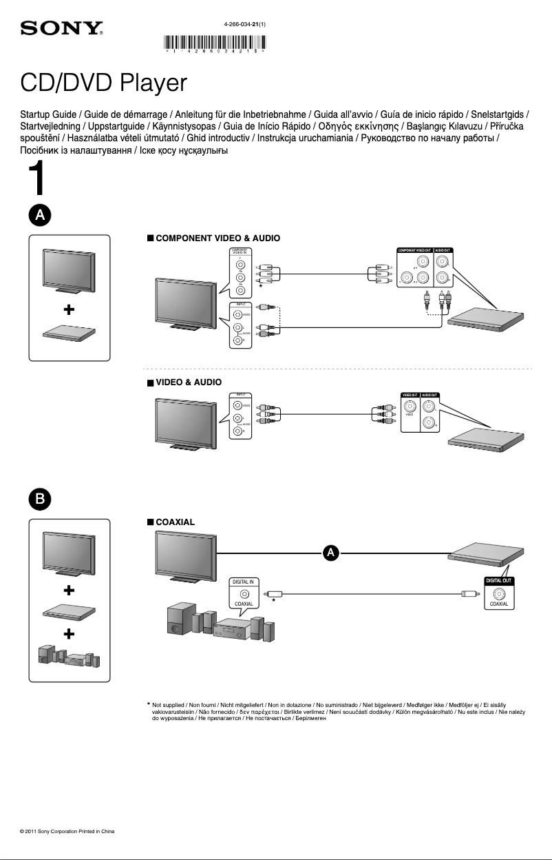 Page 1 de la notice Manuel utilisateur Sony DVP-SR450K