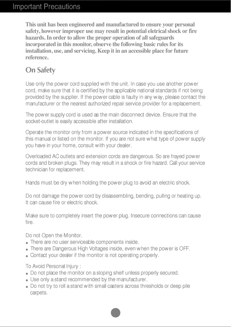 Image de la première page du manuel de l'appareil T530BS