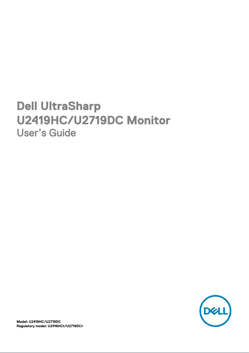 Page 1 de la notice Manuel utilisateur Dell UltraSharp U2719DC