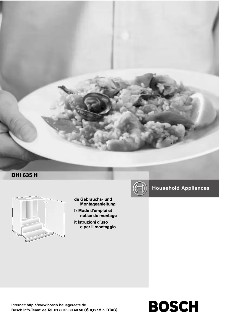 Page 1 de la notice Manuel utilisateur Bosch DHI635HCH