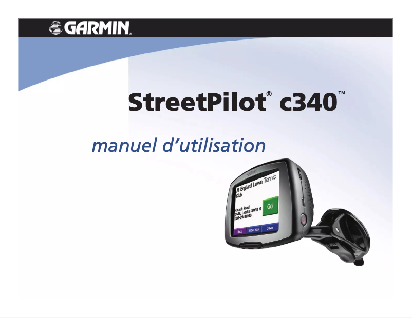 Page n°1 - Manuel utilisateur Garmin StreetPilot c340
