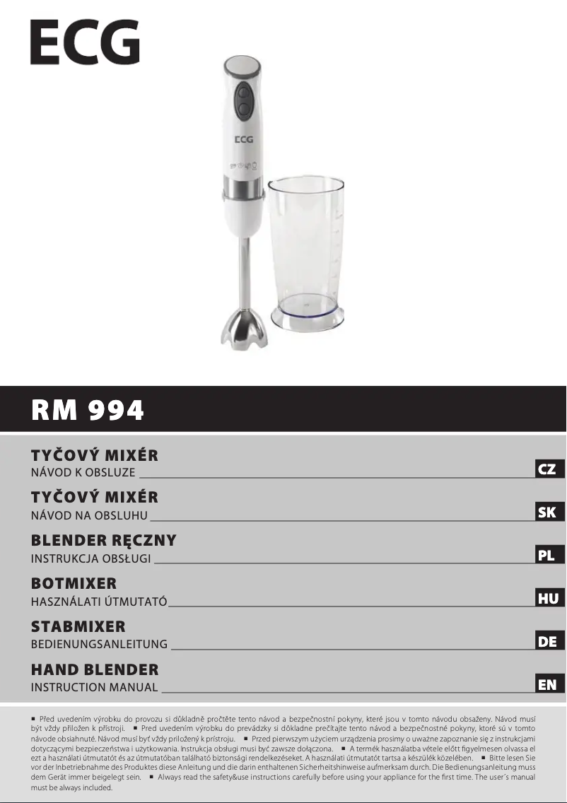 Page 1 de la notice Manuel utilisateur ECG RM 994