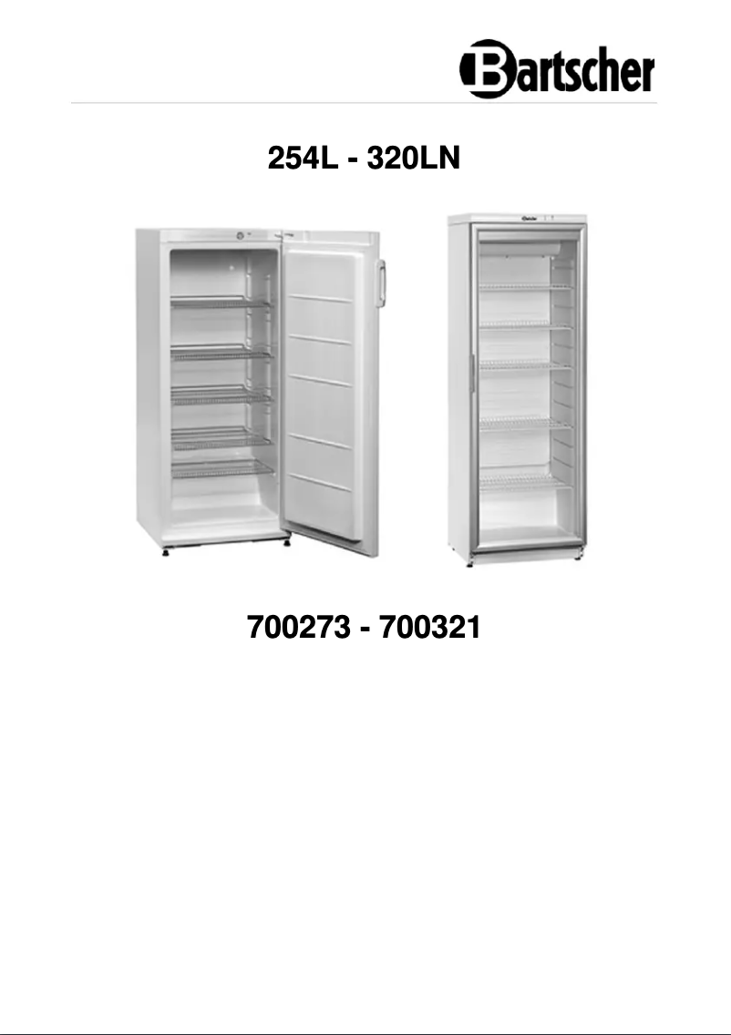 Page 1 de la notice Manuel utilisateur Bartscher 700273