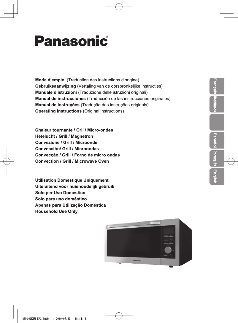 Page 1 de la notice Manuel utilisateur Panasonic NN-C69KSM