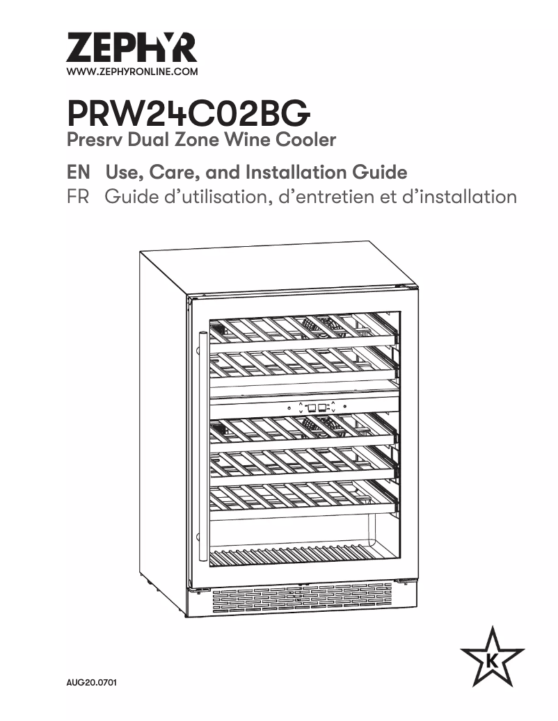 Image de la première page du manuel de l'appareil PRW24C02BG